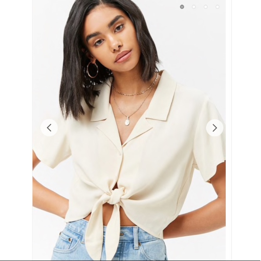 Boxy Tie-Front Shirt